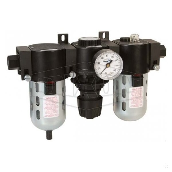 Dixon Wilkerson by Standard Combination Unit with Guard, 1/2 in NPT Port, 128 SCFM Flow Rate, 0 to 150 psi C26-04A - main